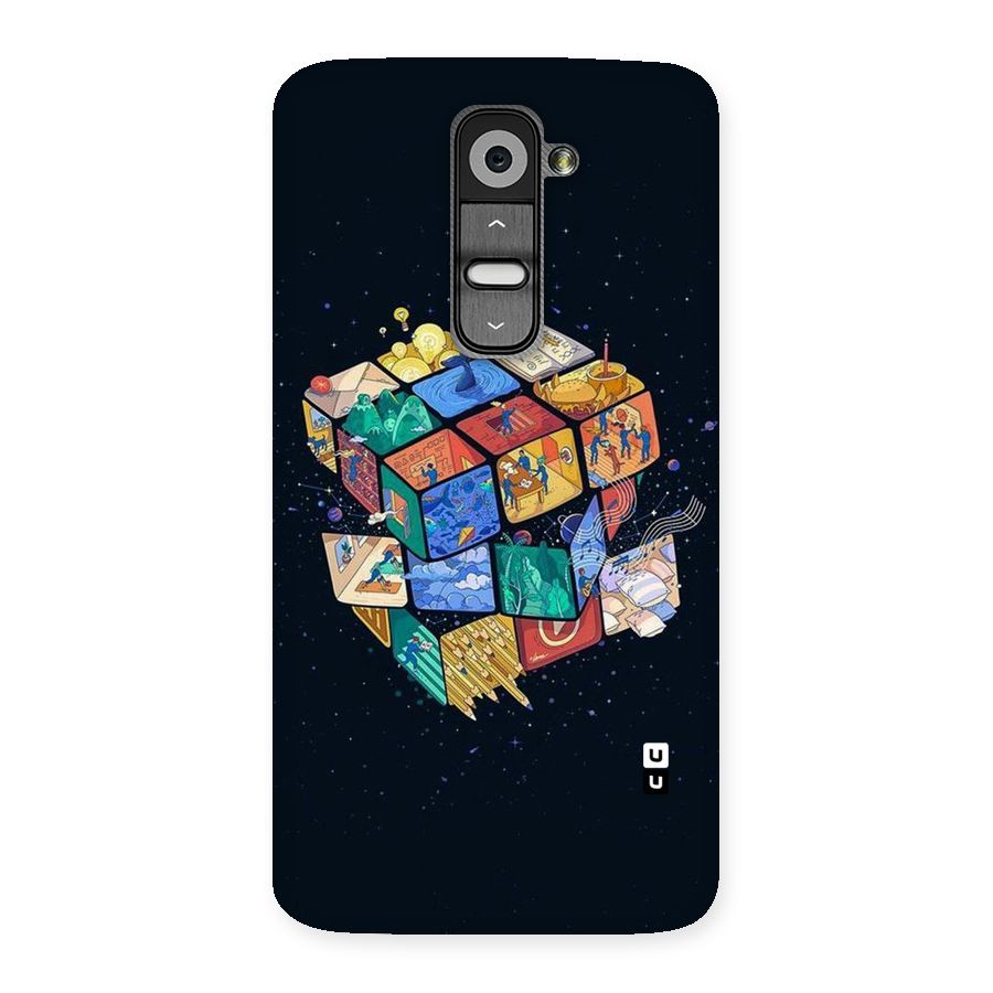 Coloured Rubic Back Case for LG G2