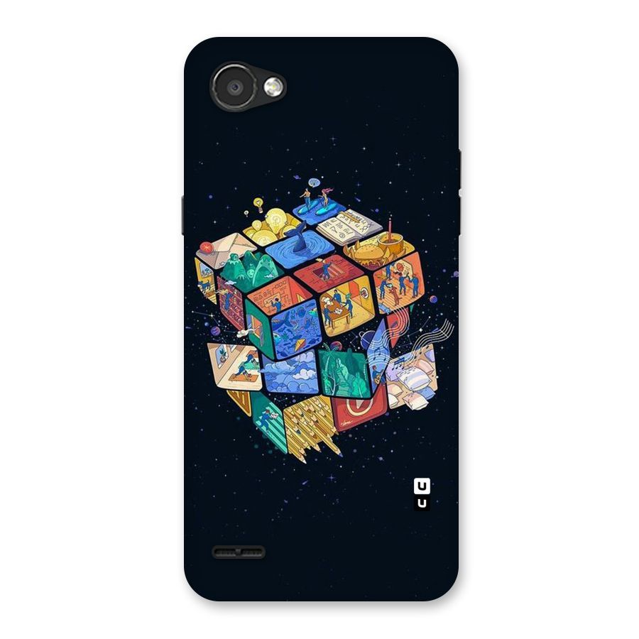 Coloured Rubic Back Case for LG Q6