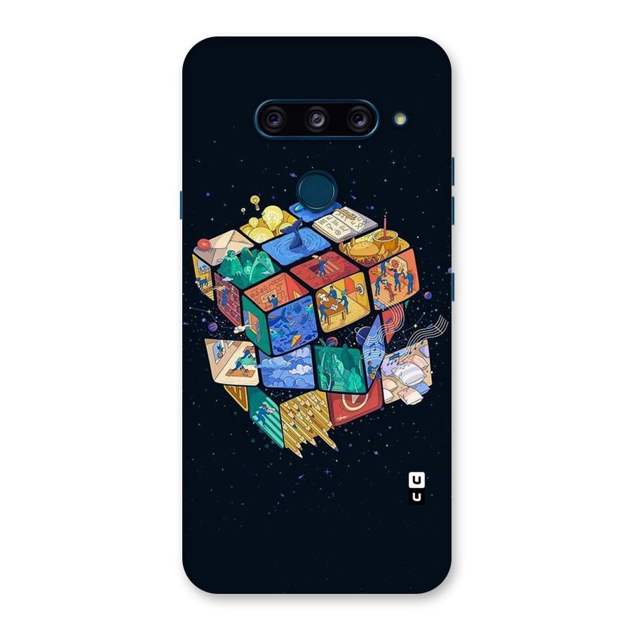 Coloured Rubic Back Case for LG  V40 ThinQ