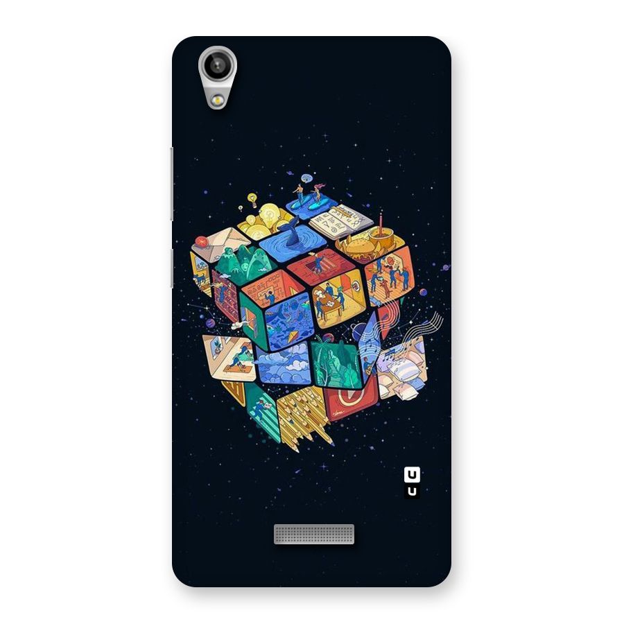 Coloured Rubic Back Case for Lava-Pixel-V1