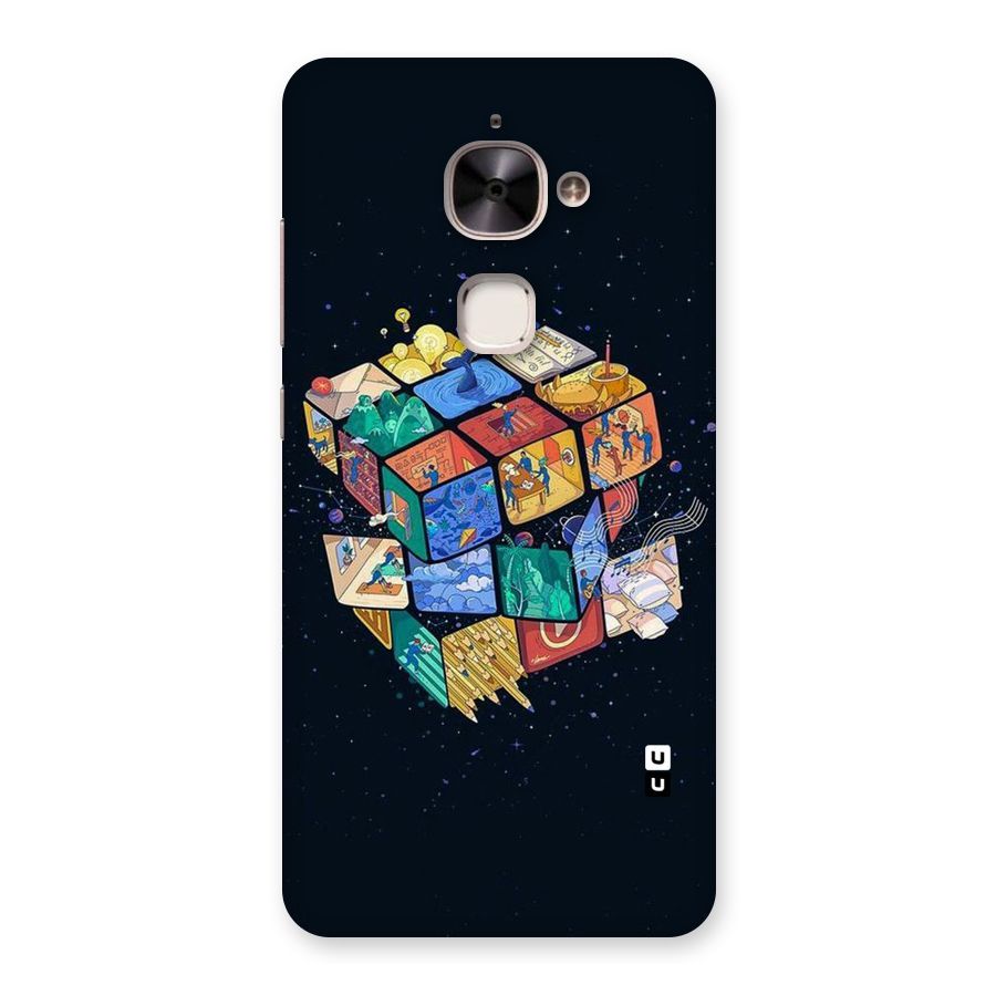 Coloured Rubic Back Case for Le 2