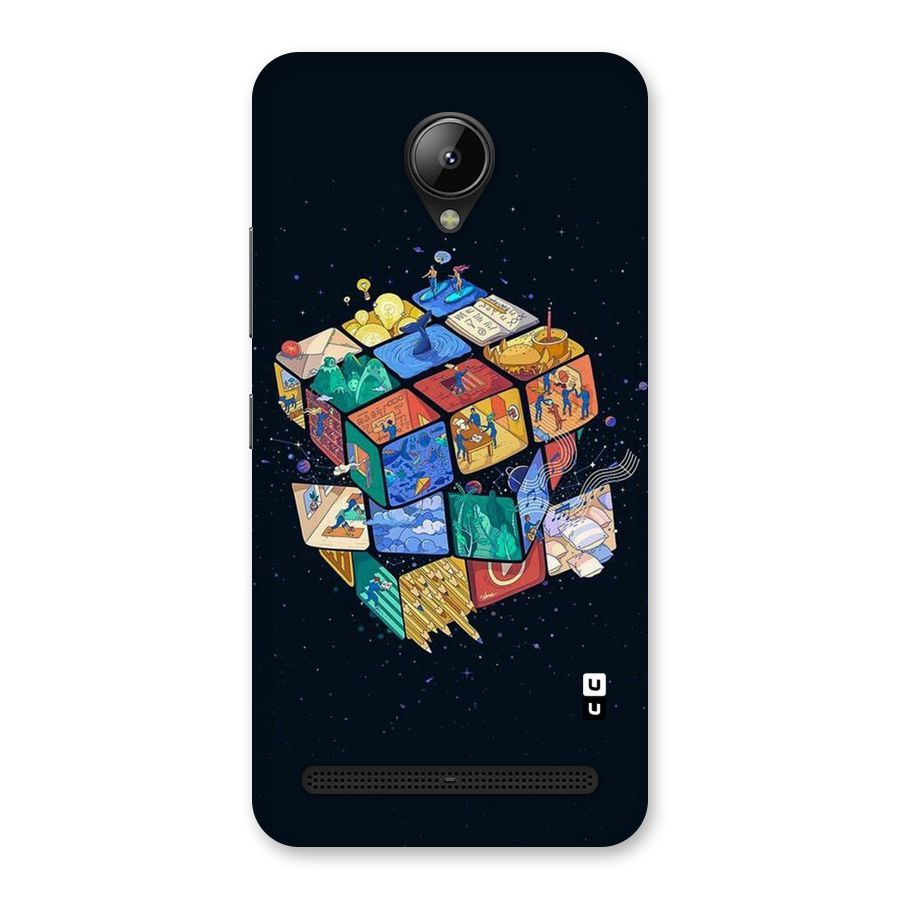 Coloured Rubic Back Case for Lenovo C2