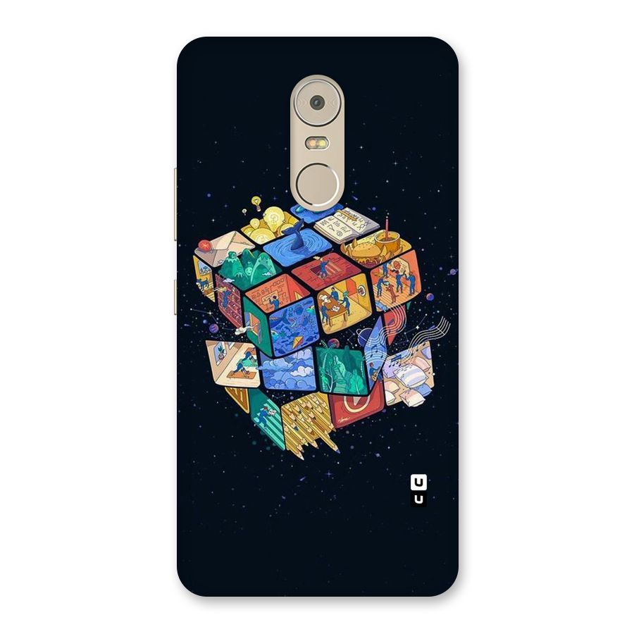 Coloured Rubic Back Case for Lenovo K6 Note