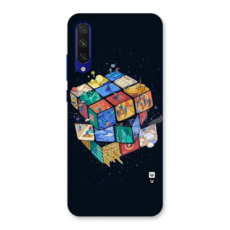 Coloured Rubic Back Case for Mi A3