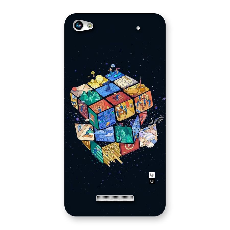 Coloured Rubic Back Case for Micromax Hue 2