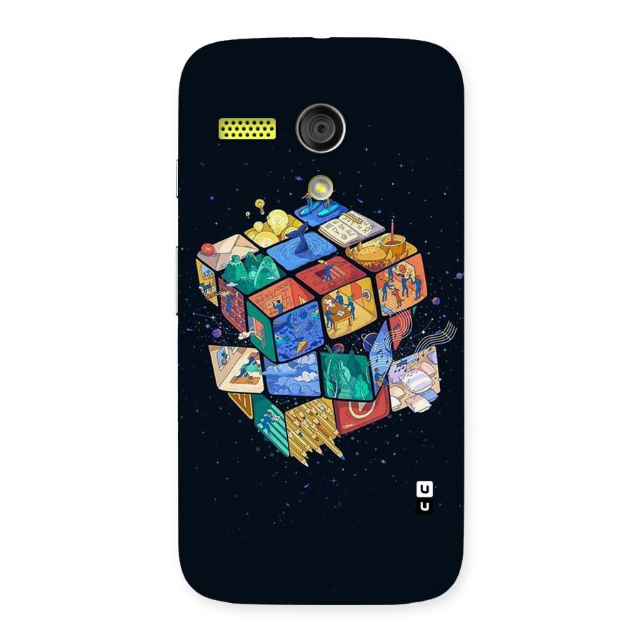 Coloured Rubic Back Case for Moto G