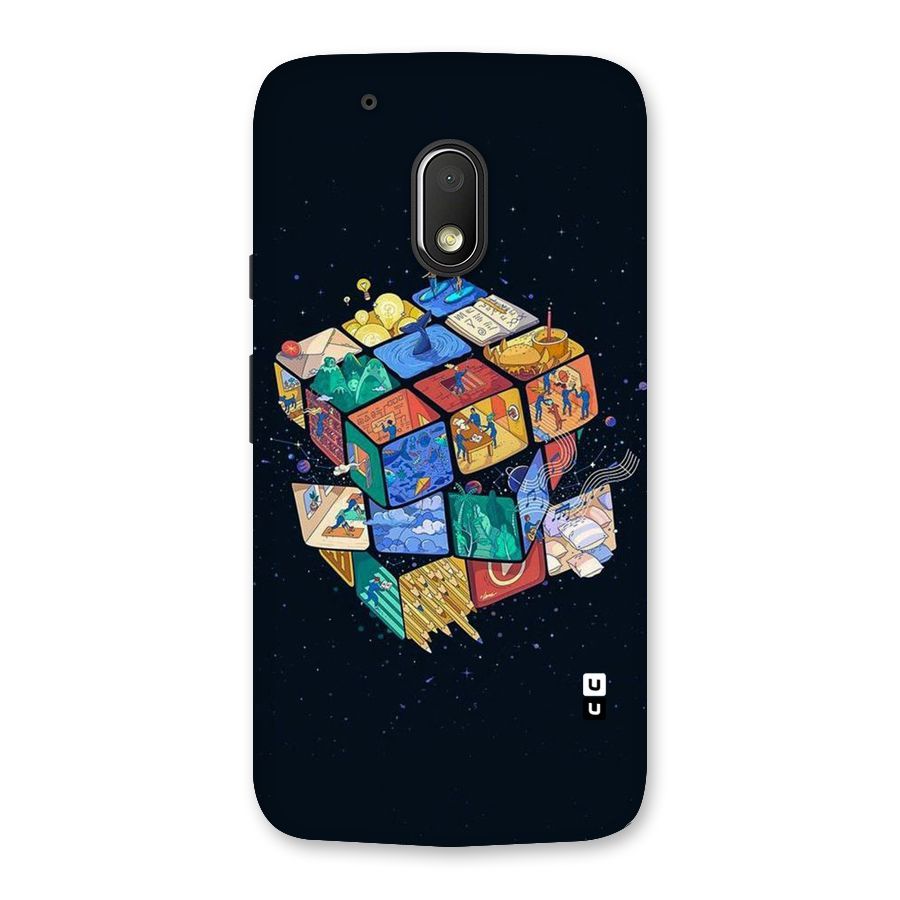Coloured Rubic Back Case for Moto G4 Play