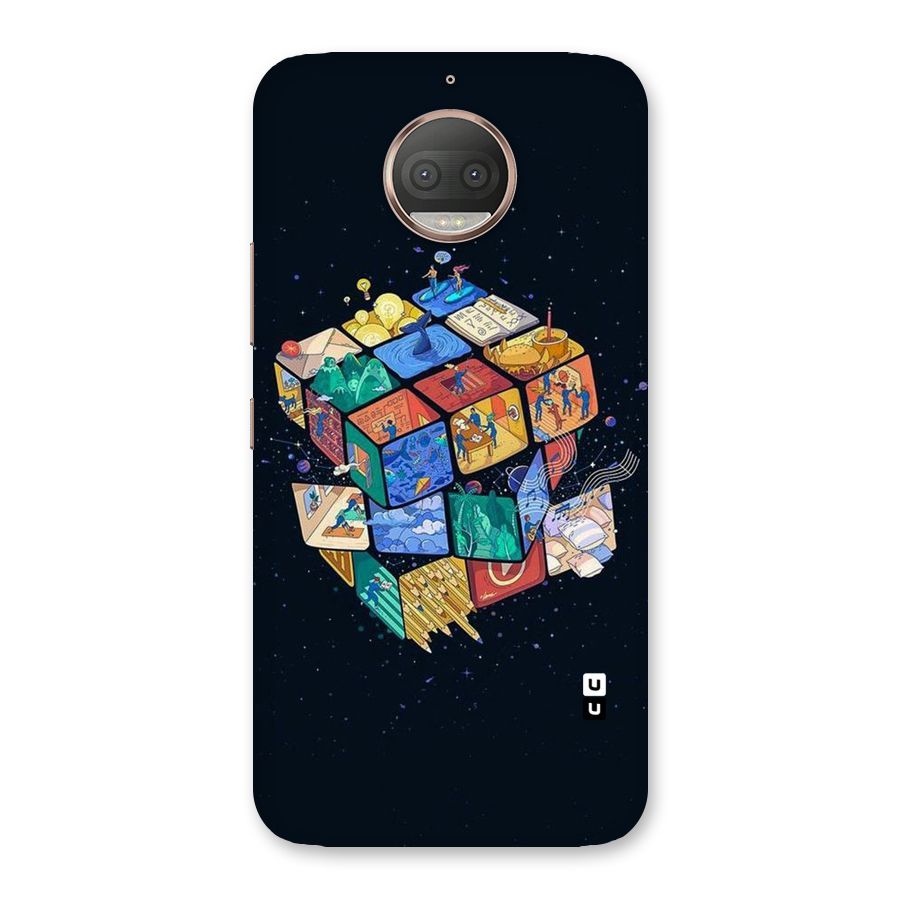 Coloured Rubic Back Case for Moto G5s Plus