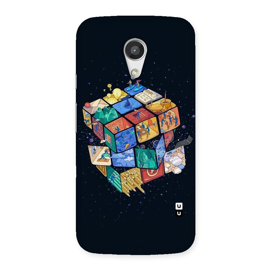 Coloured Rubic Back Case for Moto G 2nd Gen