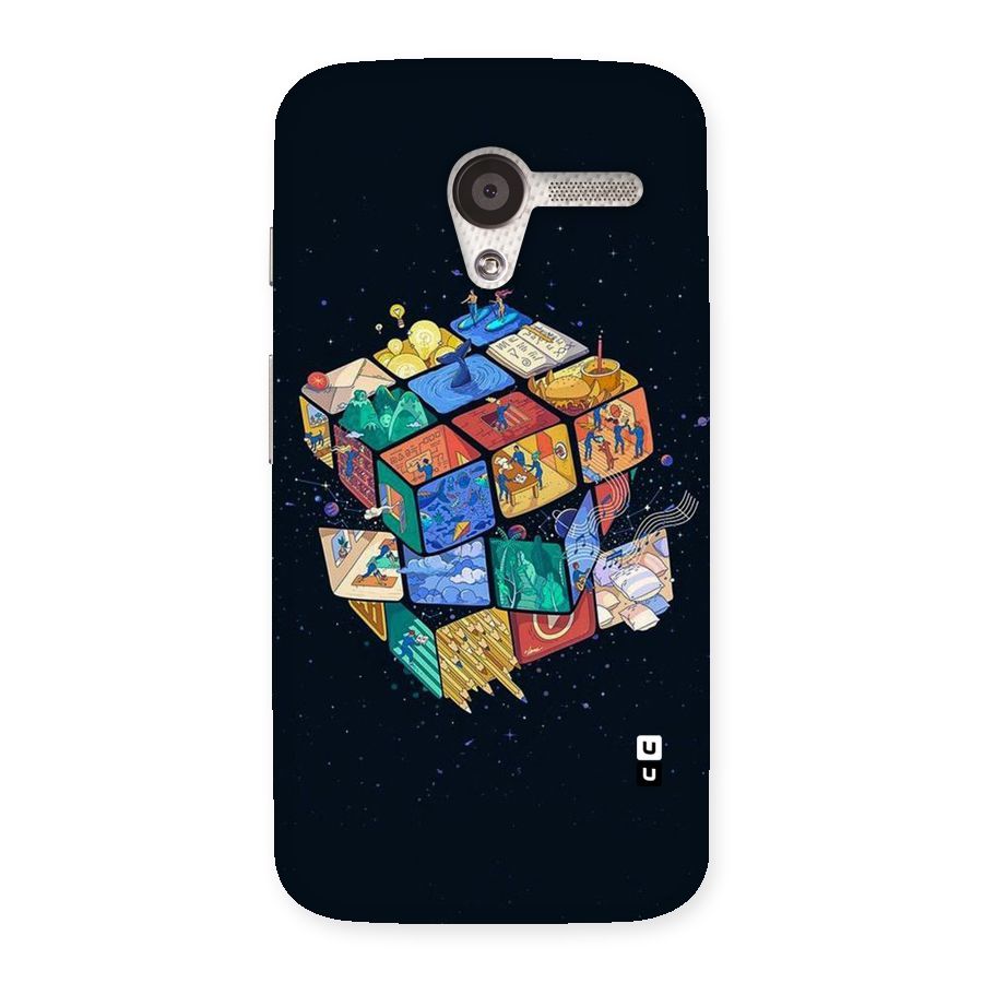 Coloured Rubic Back Case for Moto X