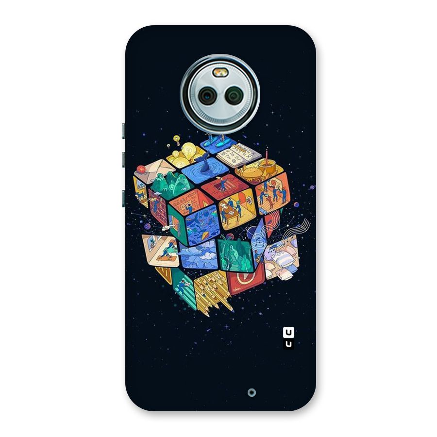 Coloured Rubic Back Case for Moto X4