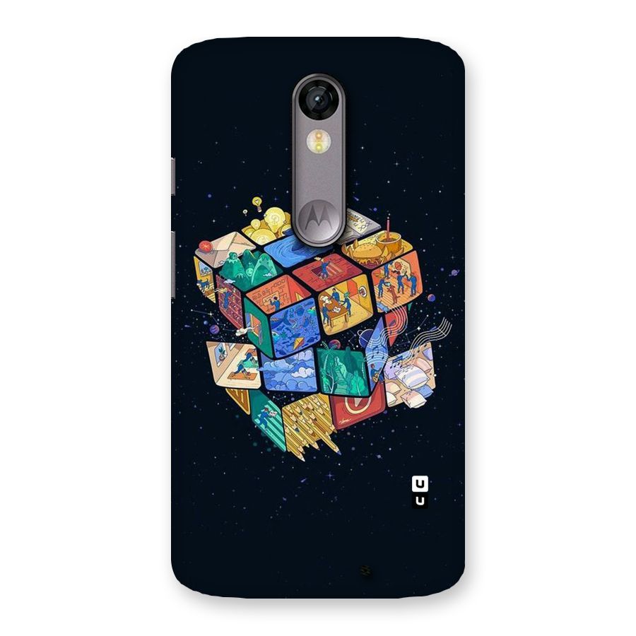 Coloured Rubic Back Case for Moto X Force