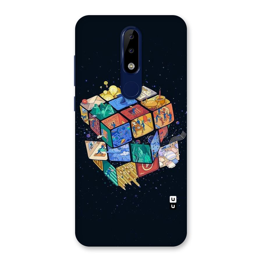 Coloured Rubic Back Case for Nokia 5.1 Plus