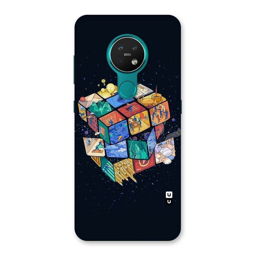 Coloured Rubic Back Case for Nokia 7.2
