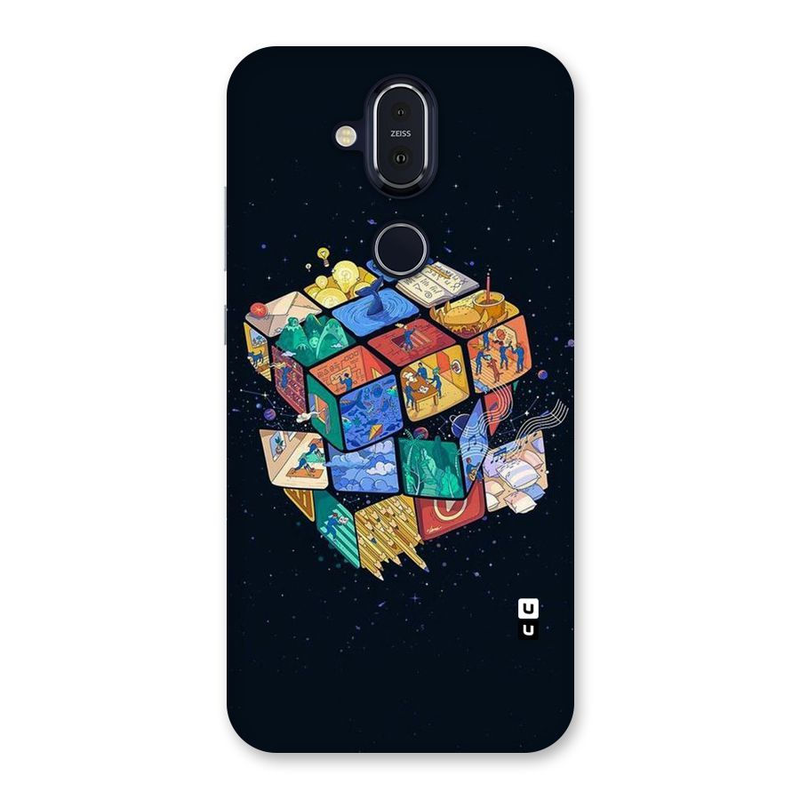 Coloured Rubic Back Case for Nokia 8.1