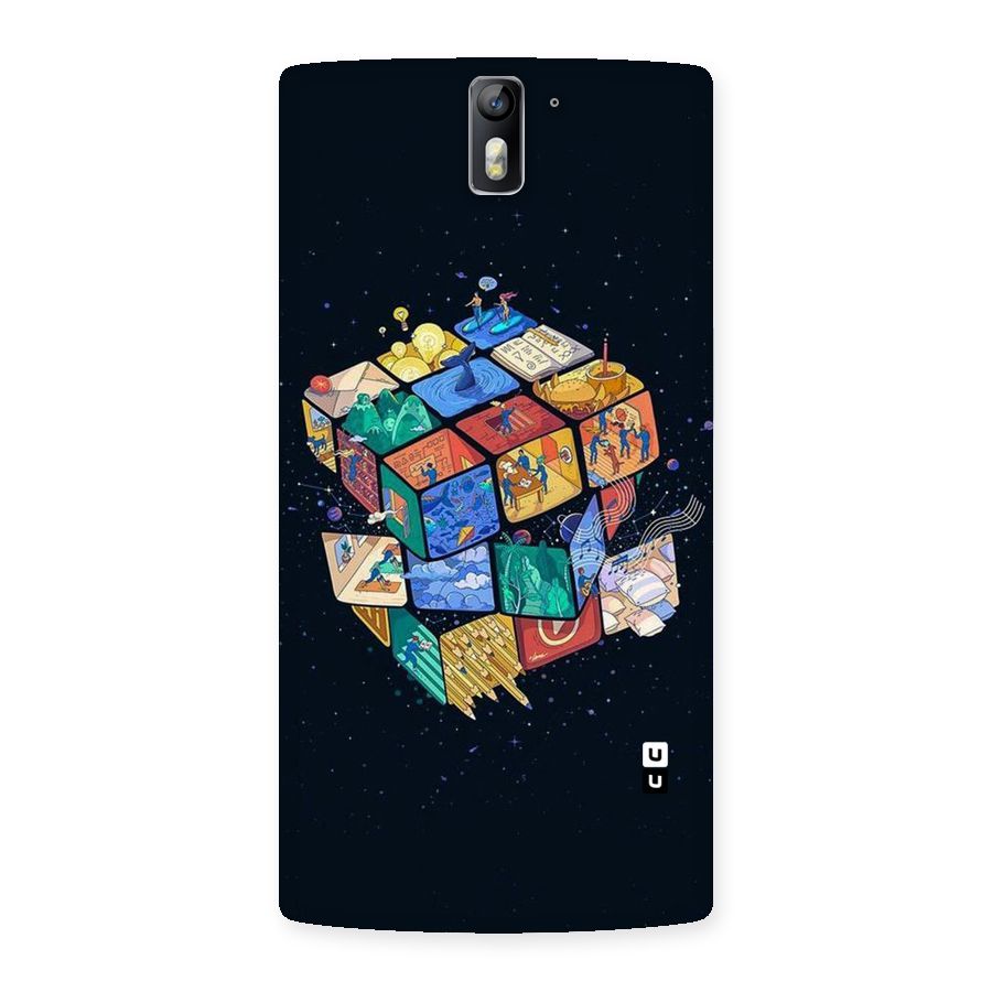 Coloured Rubic Back Case for One Plus One