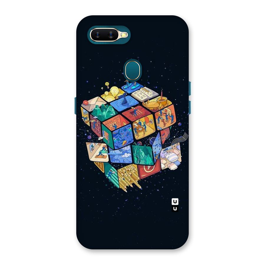 Coloured Rubic Back Case for Oppo A11k