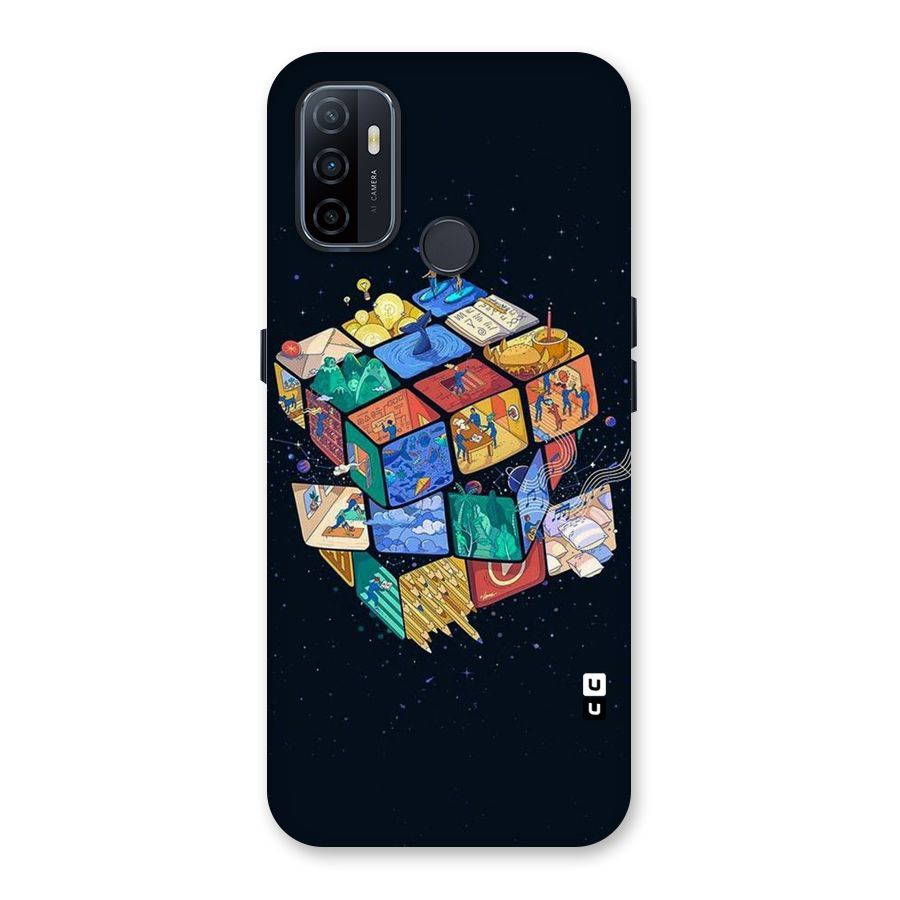 Coloured Rubic Back Case for Oppo A32