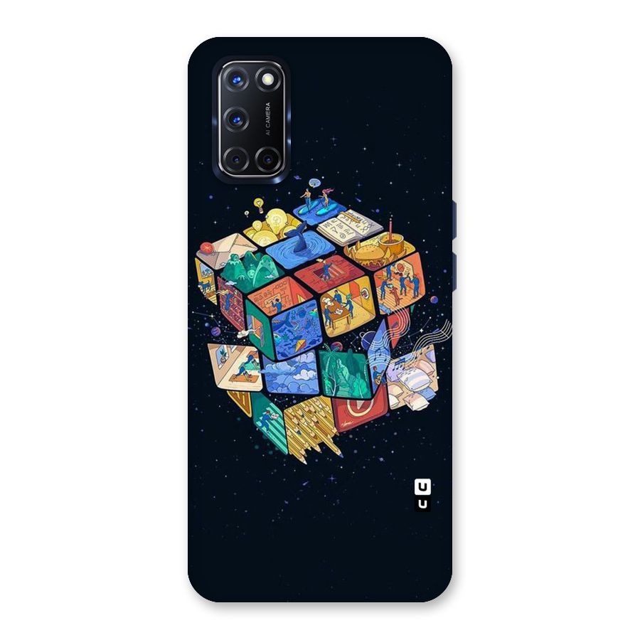 Coloured Rubic Back Case for Oppo A52