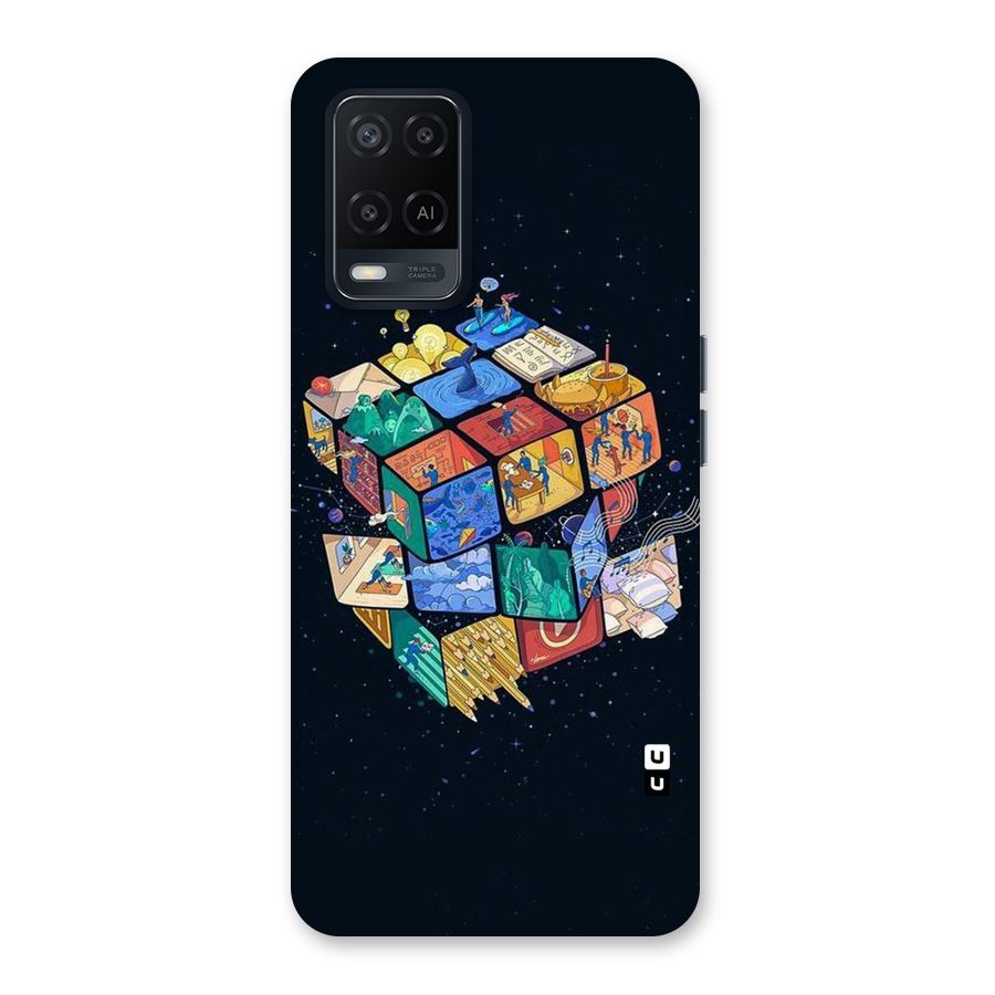 Coloured Rubic Back Case for Oppo A54