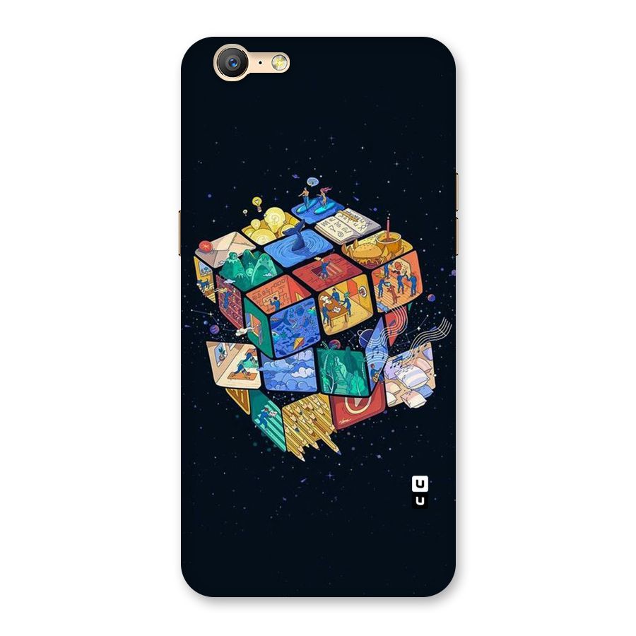 Coloured Rubic Back Case for Oppo A57