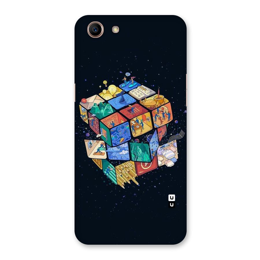 Coloured Rubic Back Case for Oppo A83 (2018)