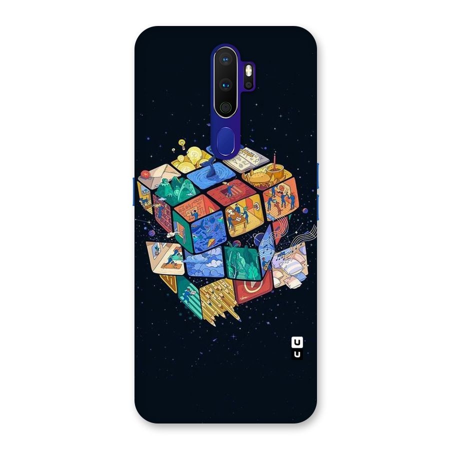 Coloured Rubic Back Case for Oppo A9 (2020)