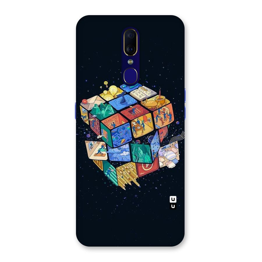 Coloured Rubic Back Case for Oppo F11