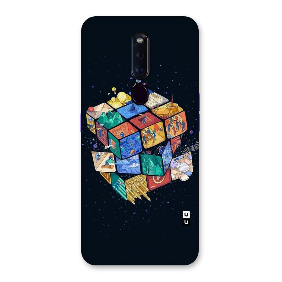 Coloured Rubic Back Case for Oppo F11 Pro