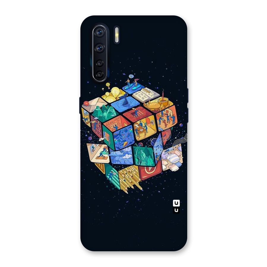 Coloured Rubic Back Case for Oppo F15