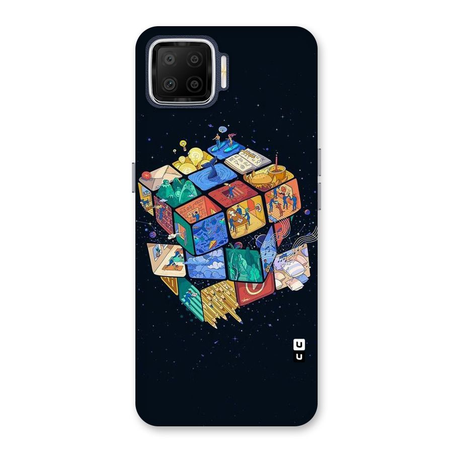Coloured Rubic Back Case for Oppo F17