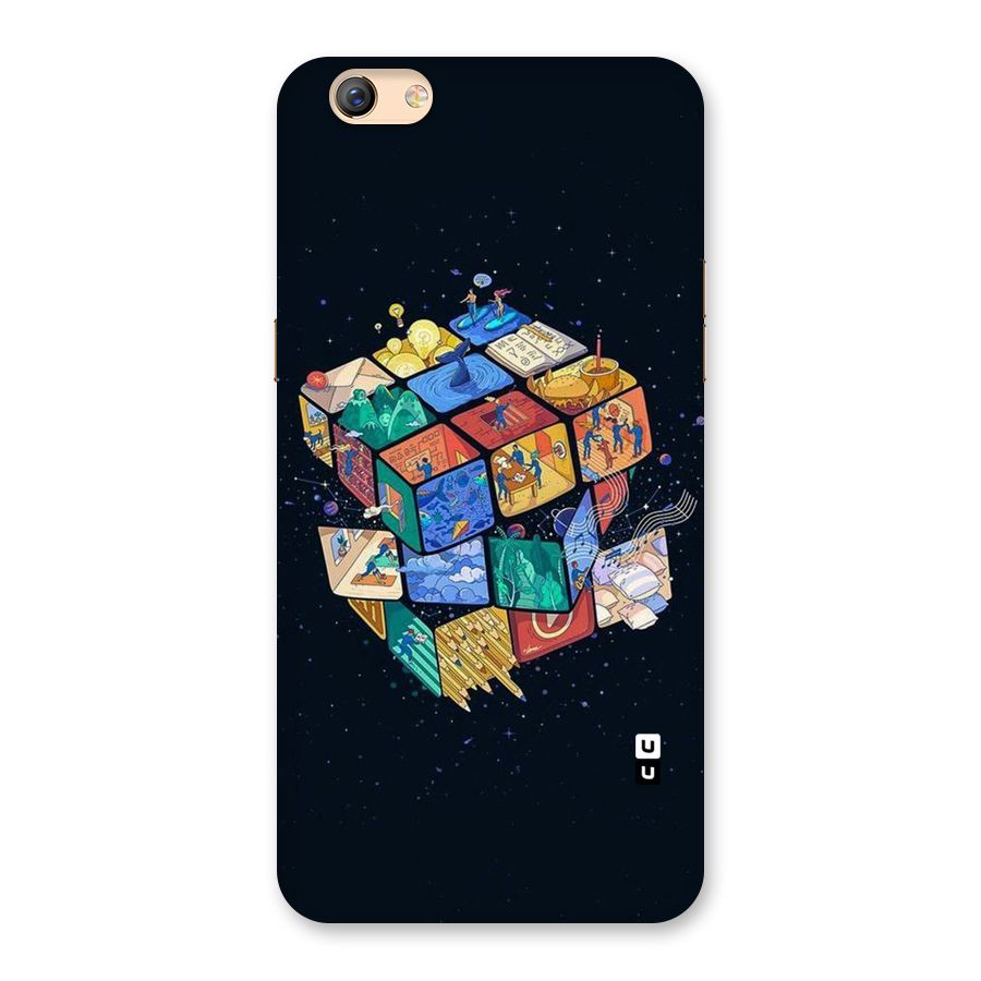 Coloured Rubic Back Case for Oppo F3 Plus