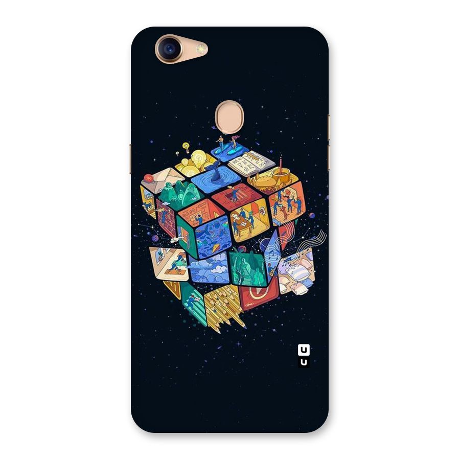 Coloured Rubic Back Case for Oppo F5