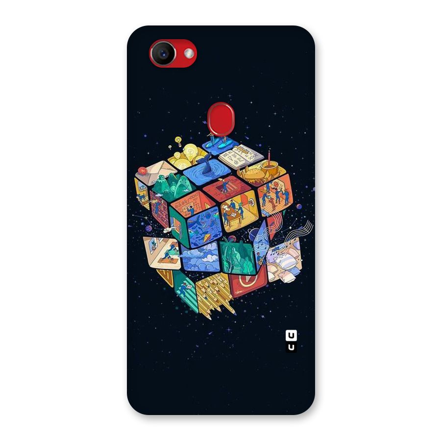 Coloured Rubic Back Case for Oppo F7