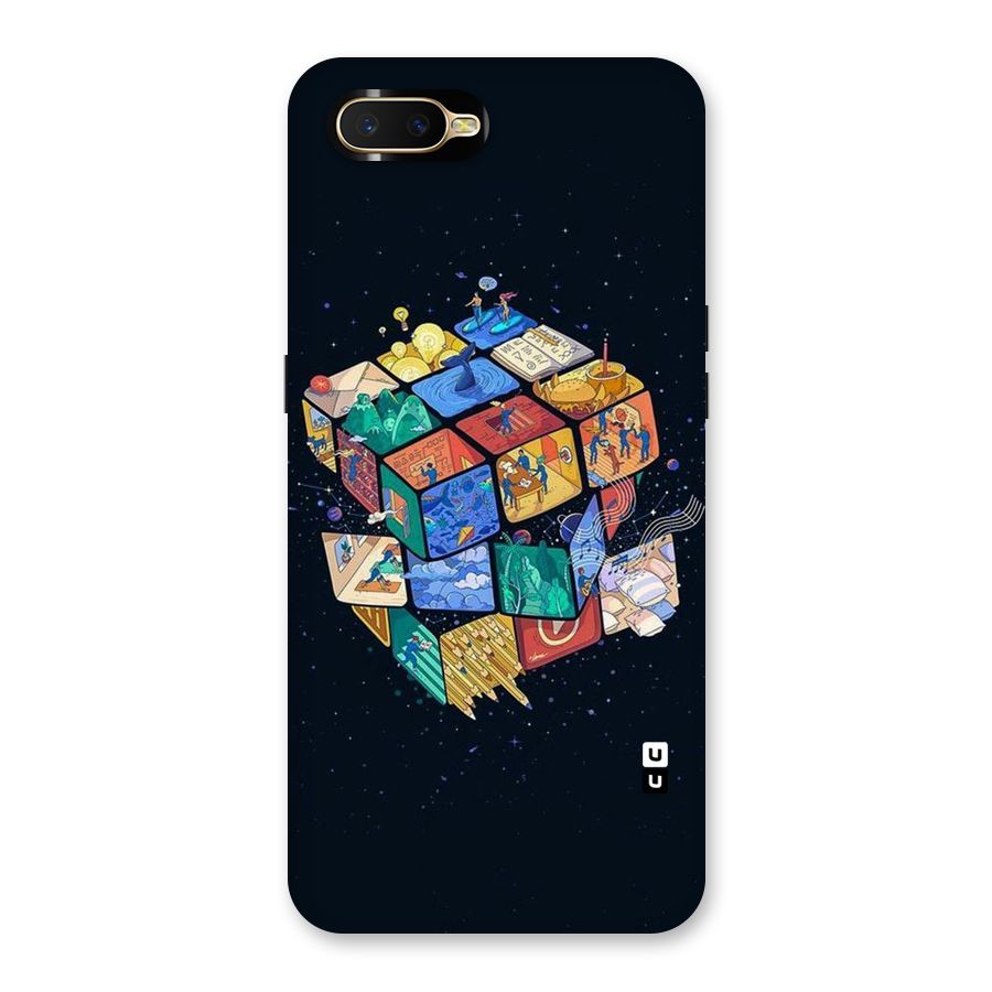 Coloured Rubic Back Case for Oppo K1