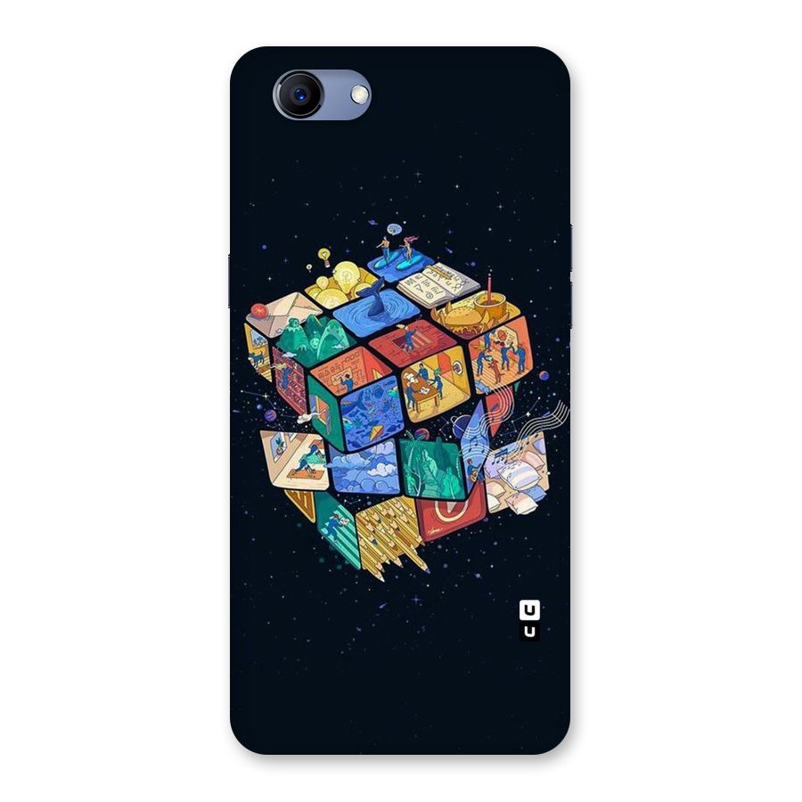Coloured Rubic Back Case for Oppo Realme 1