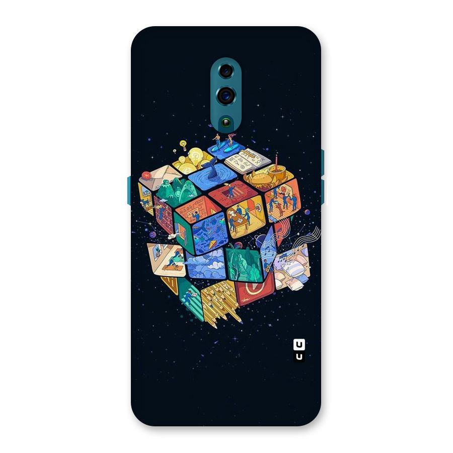 Coloured Rubic Back Case for Oppo Reno