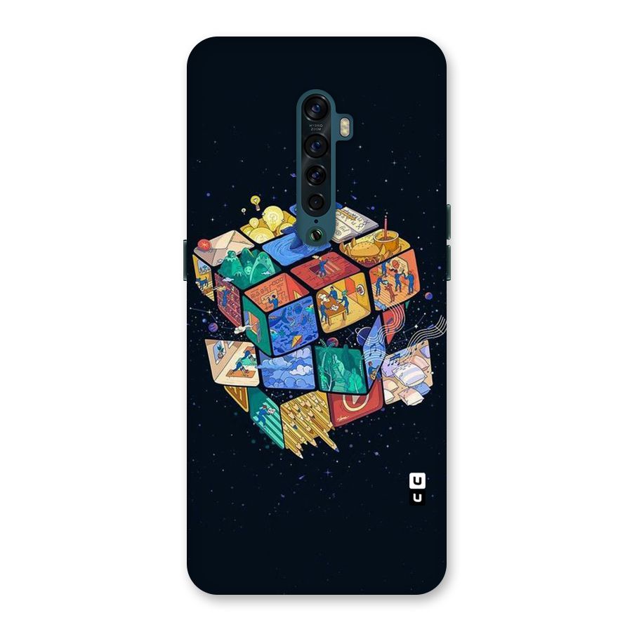 Coloured Rubic Back Case for Oppo Reno2