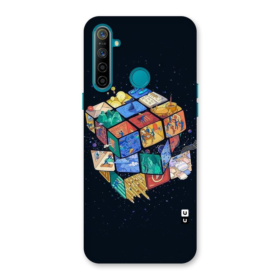 Coloured Rubic Back Case for Realme 5i