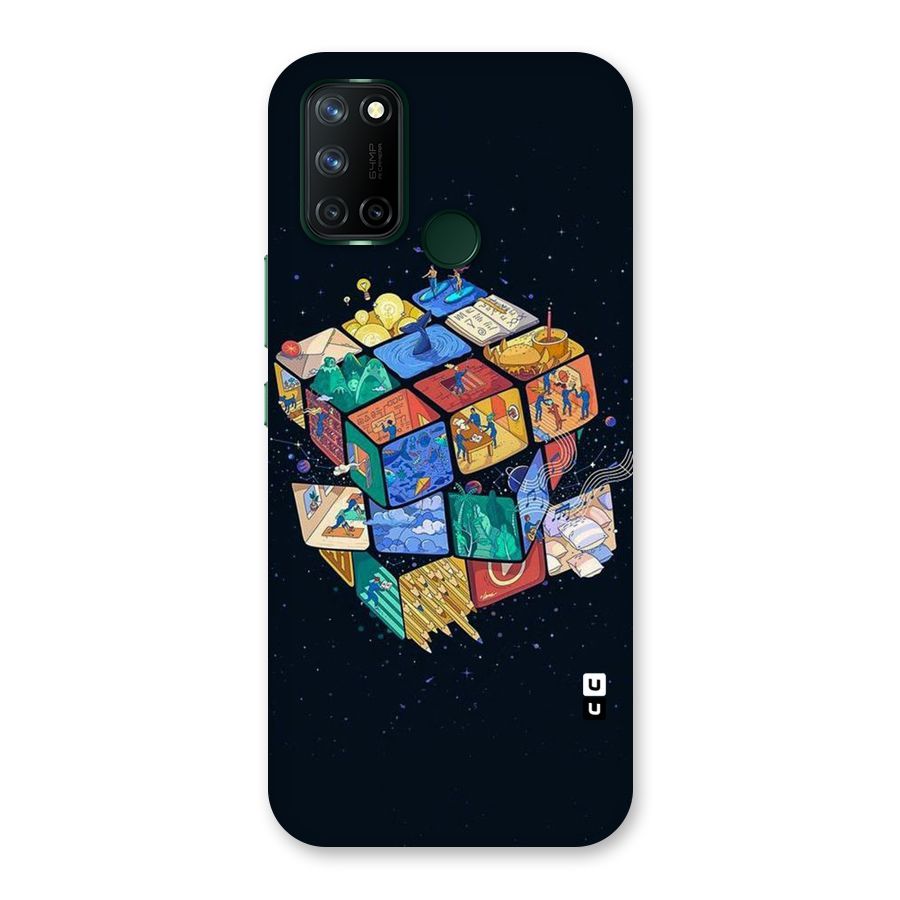 Coloured Rubic Back Case for Realme 7i