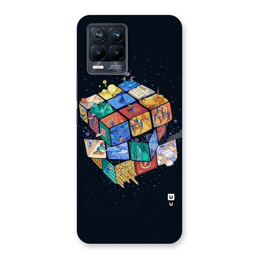 Coloured Rubic Back Case for Realme 8 Pro