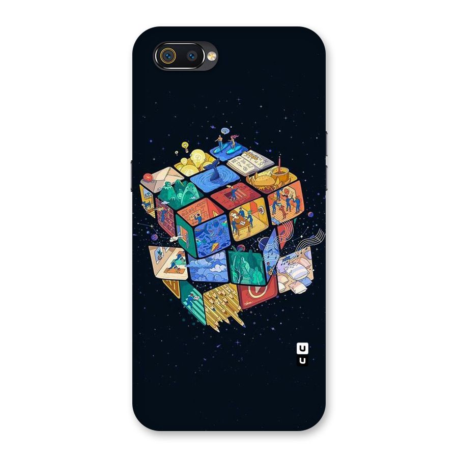 Coloured Rubic Back Case for Realme C2