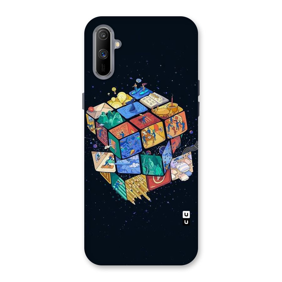 Coloured Rubic Back Case for Realme C3