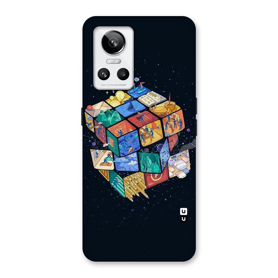 Coloured Rubic Back Case for Realme GT Neo 3