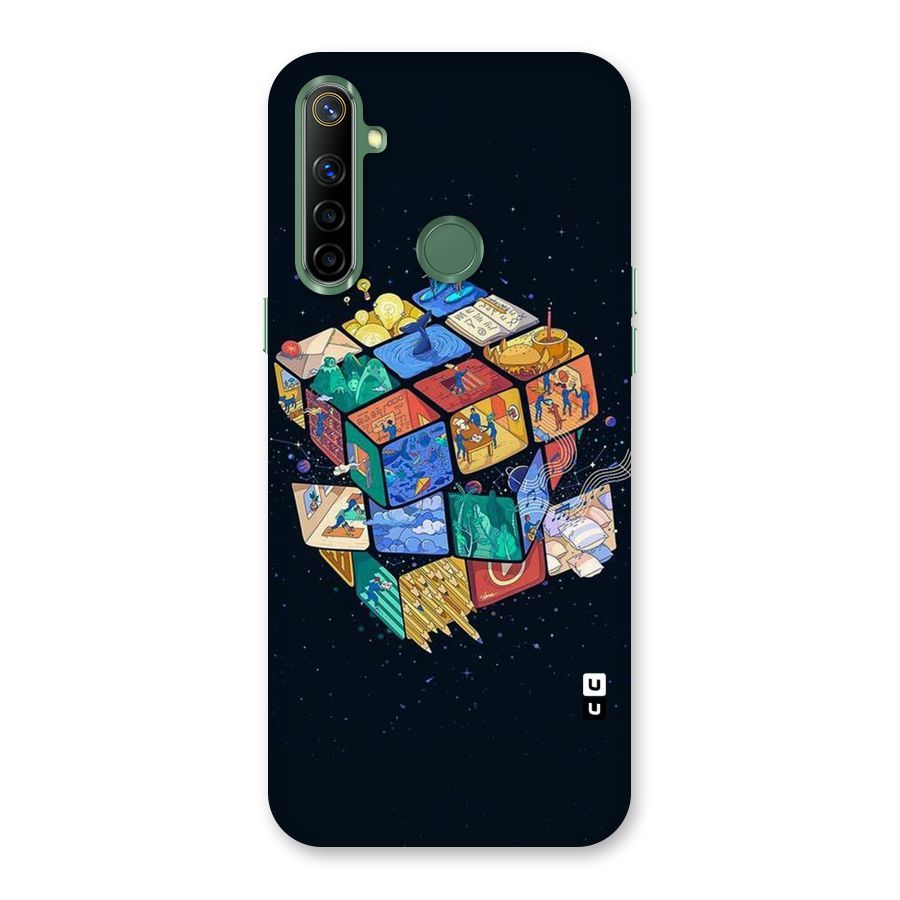 Coloured Rubic Back Case for Realme Narzo 10