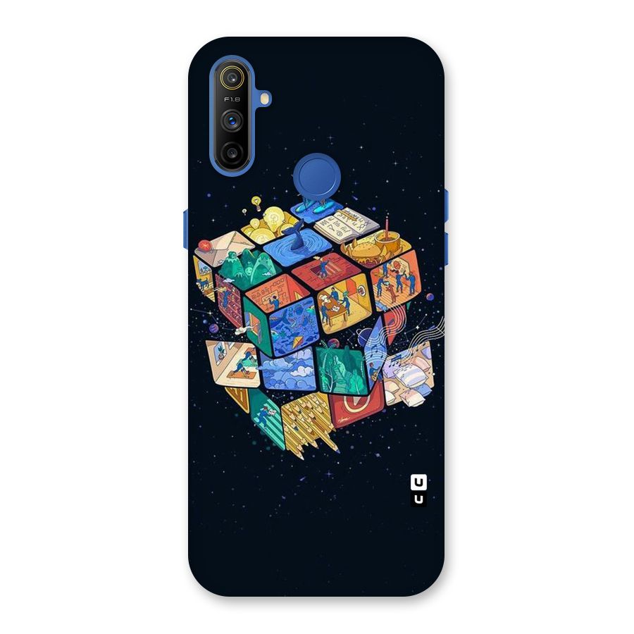 Coloured Rubic Back Case for Realme Narzo 10A
