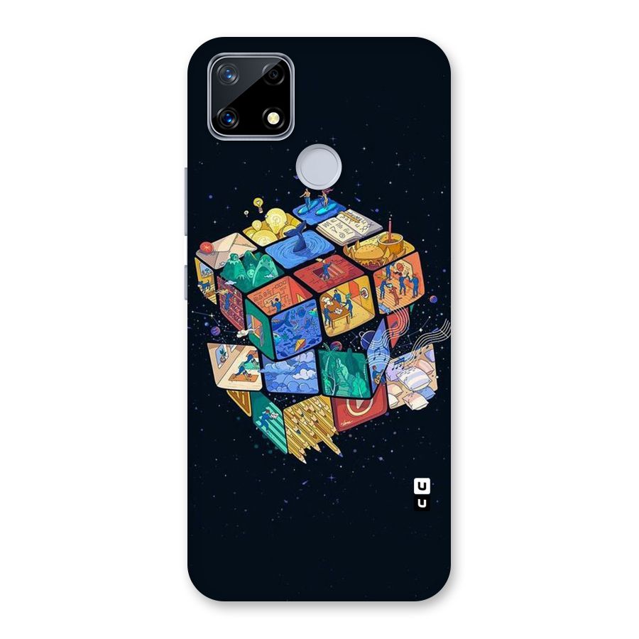 Coloured Rubic Back Case for Realme Narzo 20