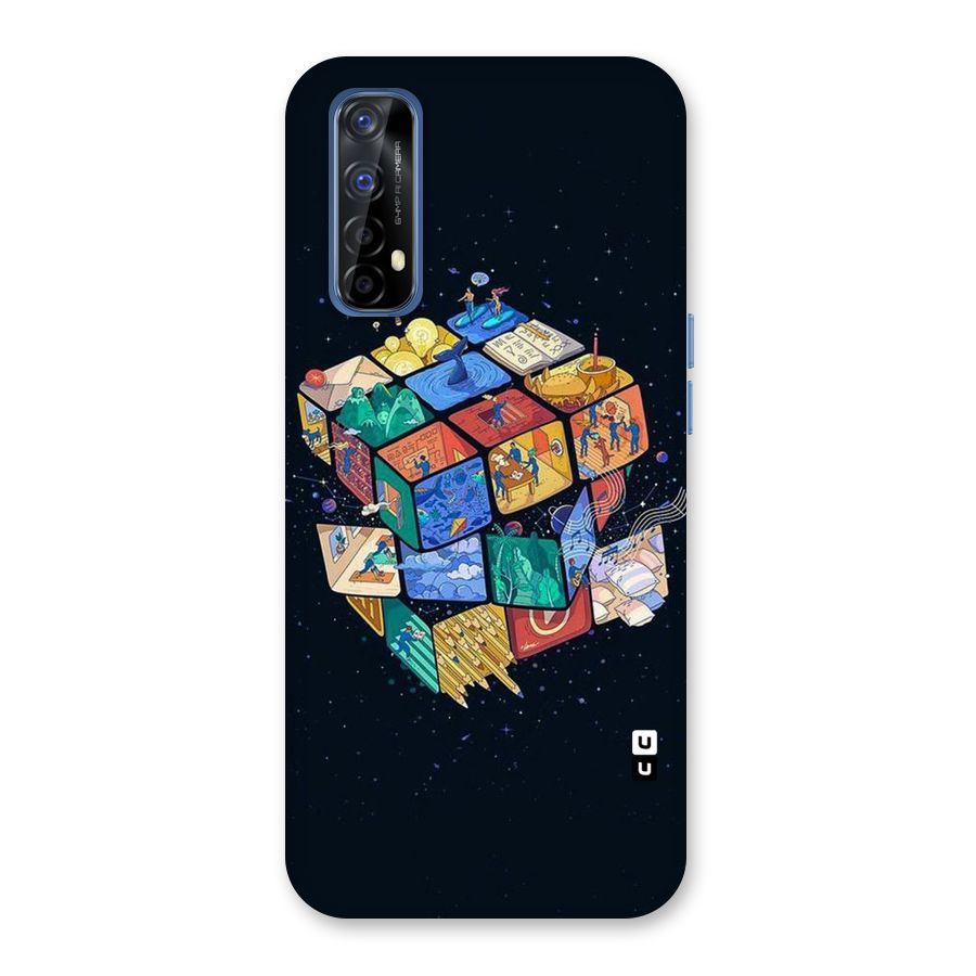 Coloured Rubic Back Case for Realme Narzo 20 Pro