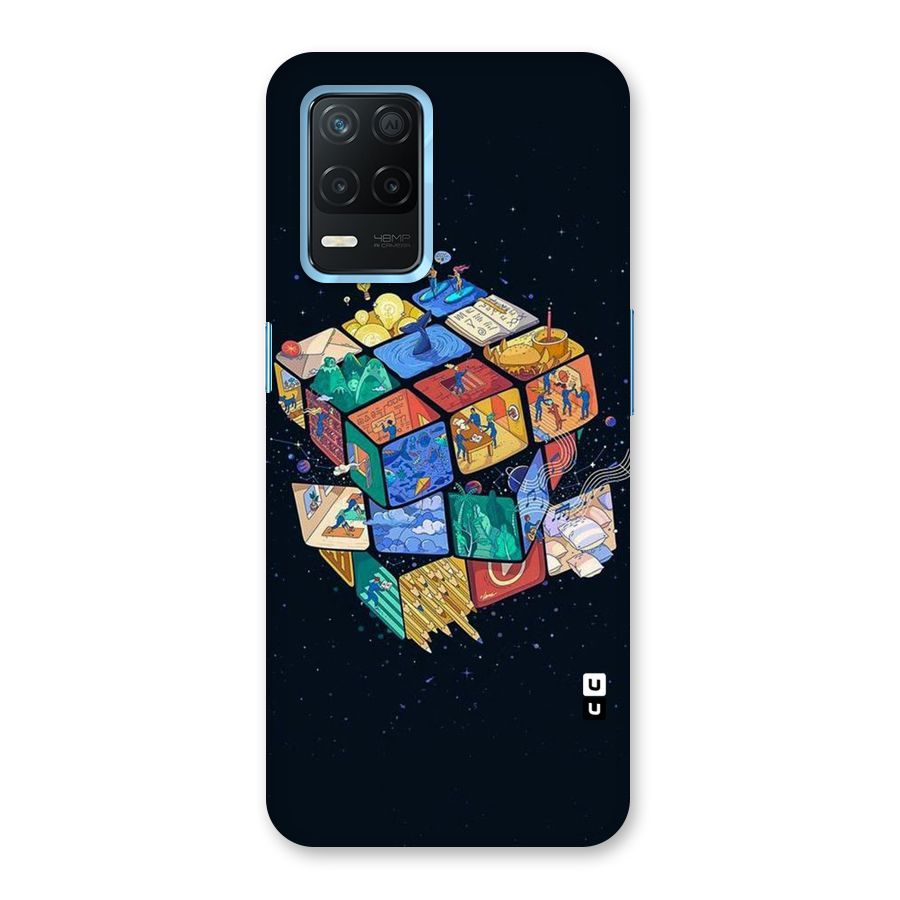 Coloured Rubic Back Case for Realme Narzo 30 5G