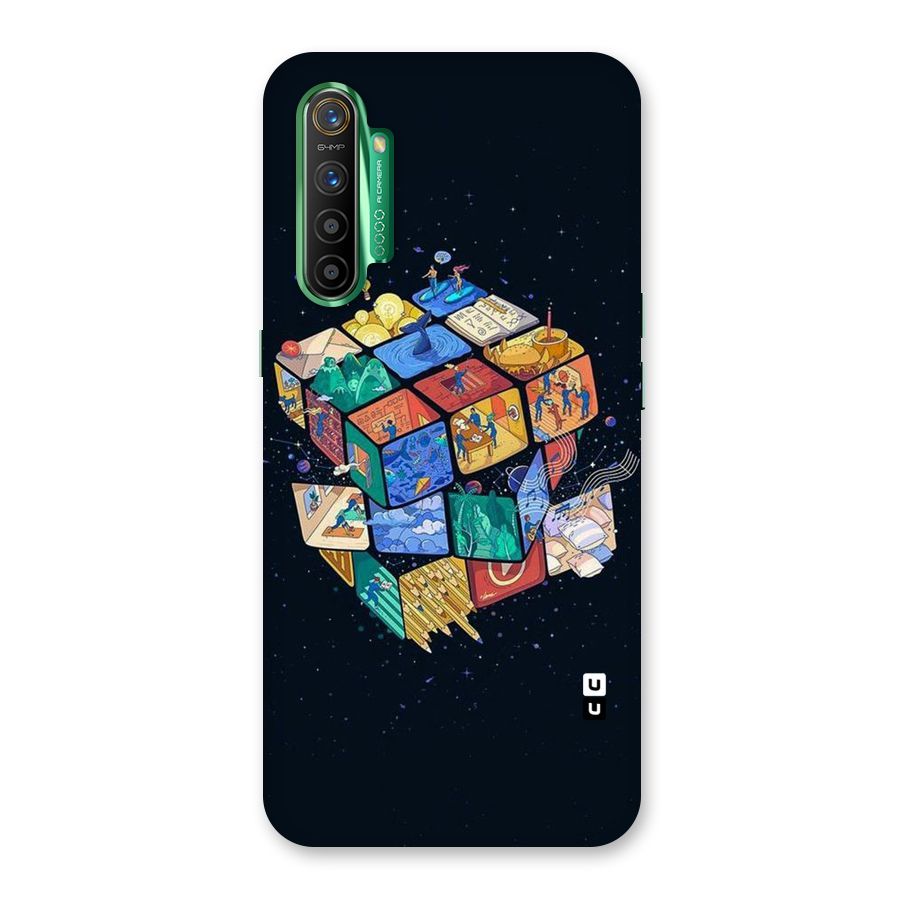 Coloured Rubic Back Case for Realme X2